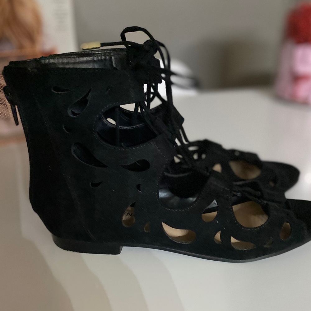 3/$26 Call it Spring Black Peep Toe Sandal - Picture 3 of 8